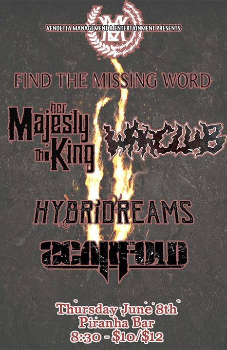 Find The Missing Word, Her Majesty The King, Warclub, +invitees