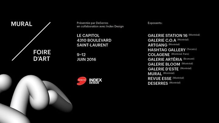 Foire d'Art MURAL 2016 présentée par DeSerres