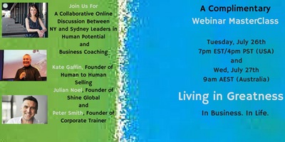 Free Webinar MasterClass - Living in Greatness: In Business. In Life.