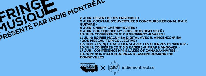 FRINGE MUSIQUE 2016 // 2-19 juin