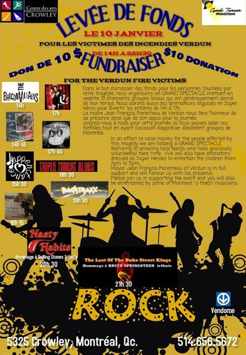 FUNDRAISER FOR VERDUN FIRE VICTIMS