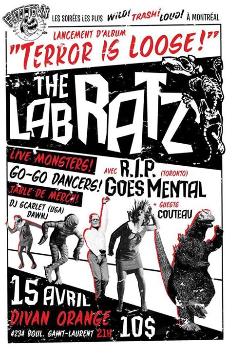 Fuzztown présente THE LAB RATZ (lancement) R.I.P Goes Mental COUTEAU DJ Scarlet Dawndj