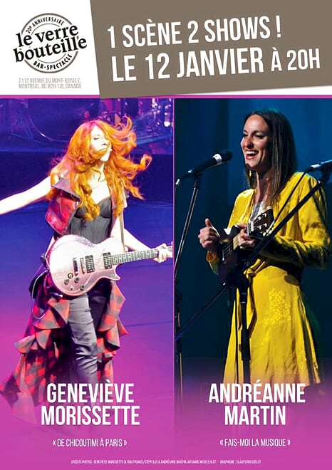 Geneviève Morissette & Andréanne Martin en spectacle