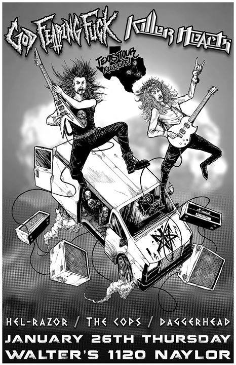 God Fearing Fuck / Killer Hearts TX Mini TOUR Kick-Off