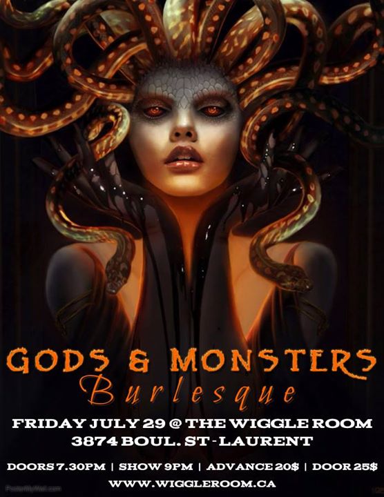 Gods & Monsters Burlesque - Friday July 29 at The Wiggle Room