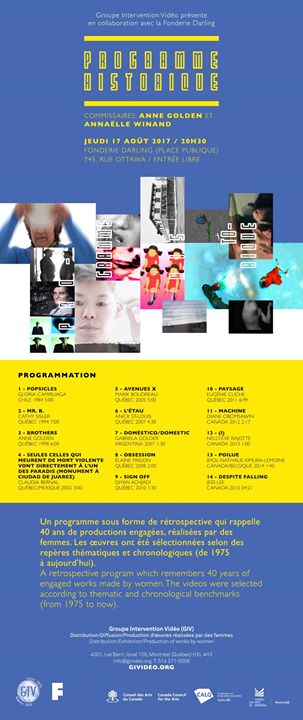 Groupe Intervention Vidéo - Programme historique