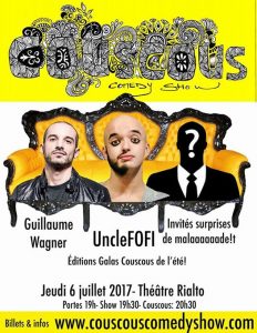 Guillaume Wagner et VIP au souper spectacle couscous comedy show