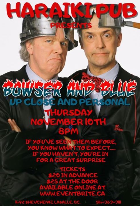 Haraiki Pub presents Bowser and Blue Up Close and Personal