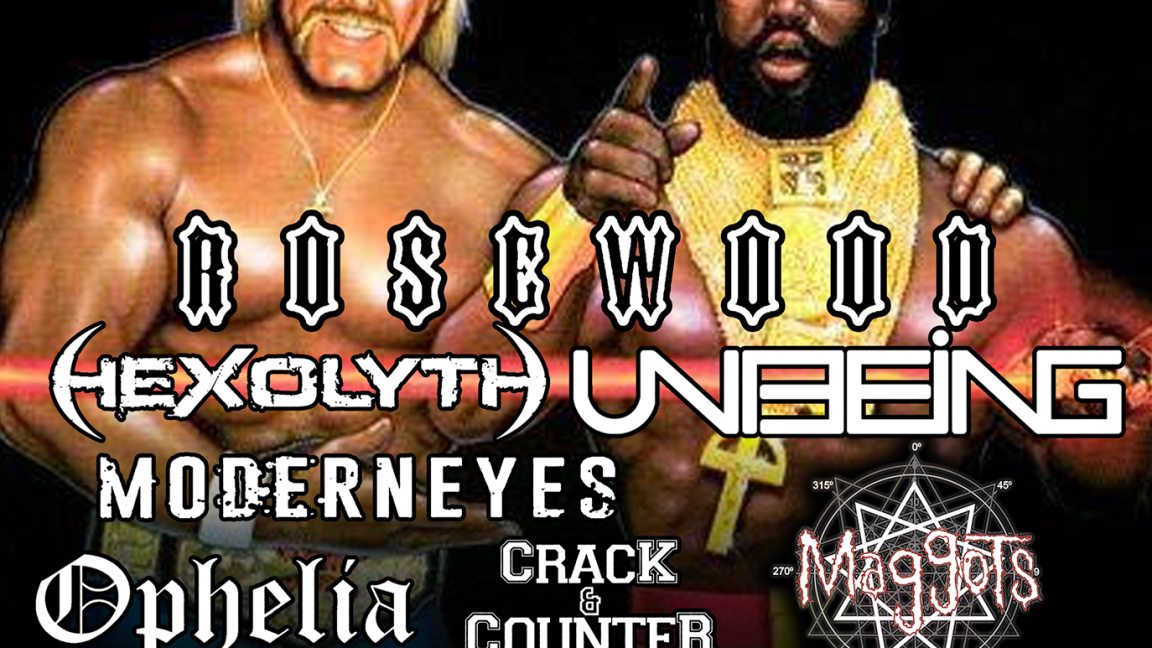 HardcoreMania 4: Obey The Brave / Slipknot Tribute / Rosewood, Hexolyth, Unbeing, Modern Eyes, Ophelia, Crack & Counter