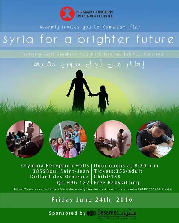 HCI Montreal Ramadan Syria Iftar: for a brighter future