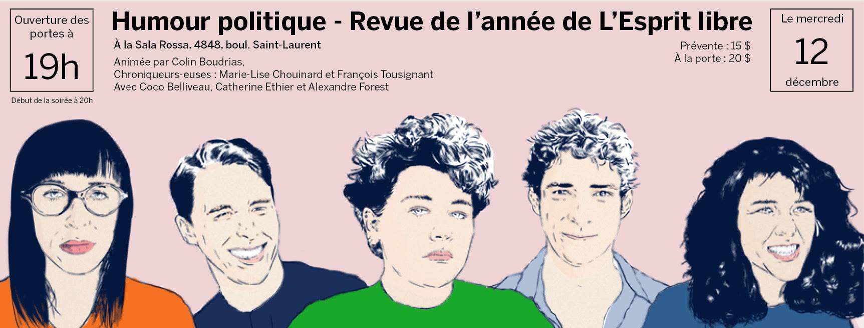 Humour politique de L'Esprit libre - Revue de l'année 2018