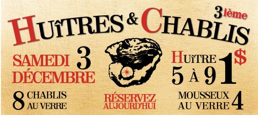 Huîtres & Chablis 3ieme DJ Tapas