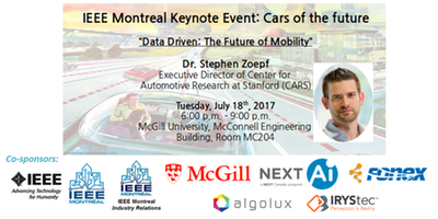 IEEE MONTREAL KEYNOTE EVENT: CARS OF THE FUTURE