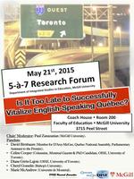 Is It Too Late to Successfully Vitalize English-Speaking Québec?