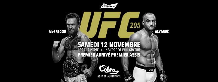 It's time! UFC 205 au Cobra.