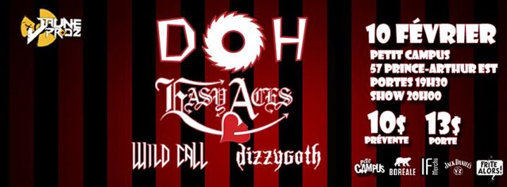 Jaune Prodz présente ; DOH, Easy Aces, Wild Call et Dizzygoth
