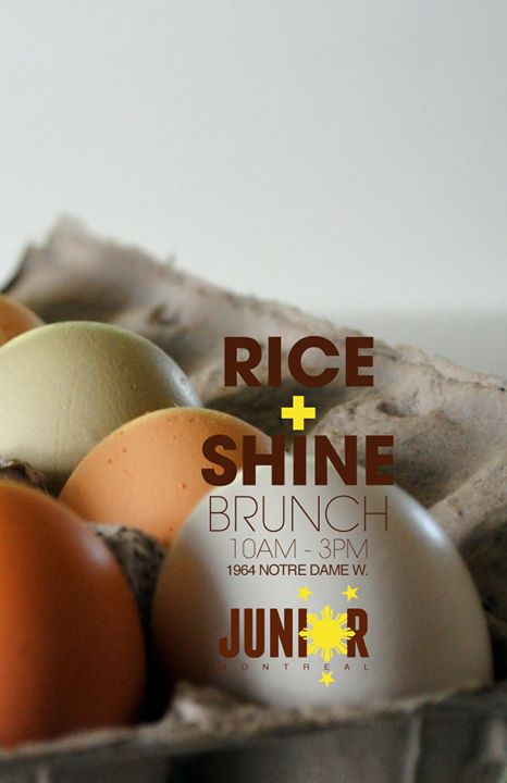 JUNIOR'S RICE + SHINE Brunch June 13 Unbelievabo / June 14 Matthew Star