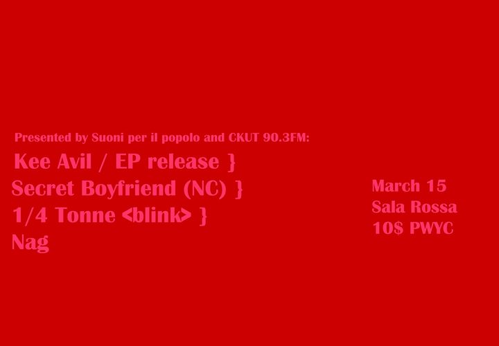 Kee Avil (EP Release) · Secret Boyfriend · 1/4 Tonne · Nag