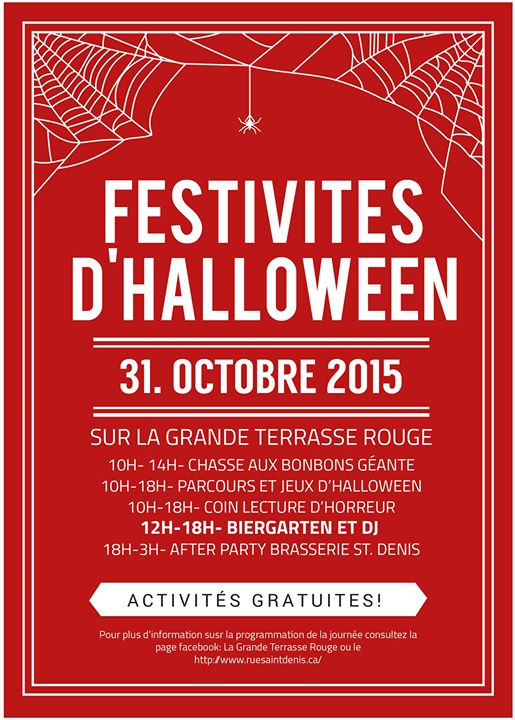L'HALLOWEEN SUR LA GRANDE TERRASSE ROUGE