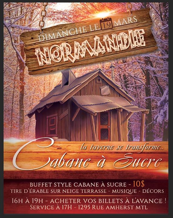 La Cabane à sucre au Bar Normandie