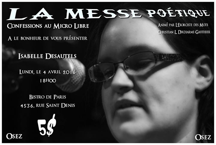 La Messe Poétique d'avril - Isabelle Desautels