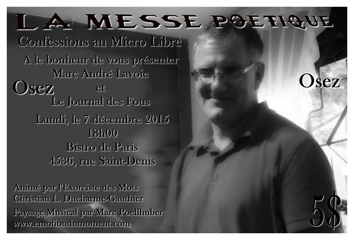 La Messe Poétique de décembre - Marc André Lavoie