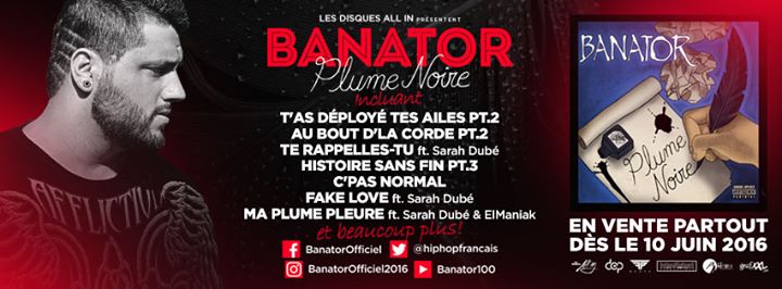 La tournée '' PLUME NOIRE '' À Montréal Avec Banator Sceptik Mikael Rosby Elpointelier Ghost-Street'Z Ds Darkshyne Number Juan.