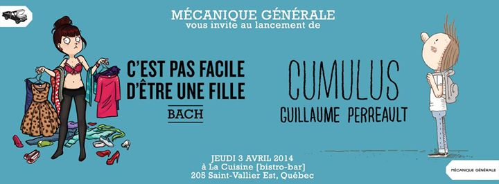 Lancement à Québec de C'EST PAS FACILE D'ÊTRE UNE FILLE et de CUMULUS