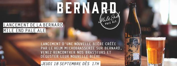 Lancement Bernard Mile End Pale-Ale
