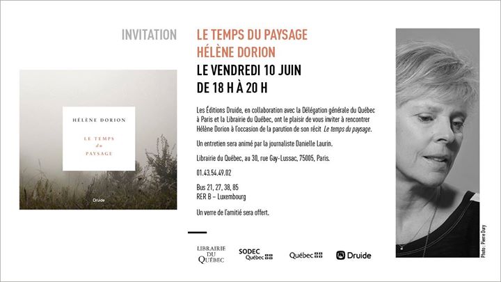 Lancement / Causerie — Le temps du paysage