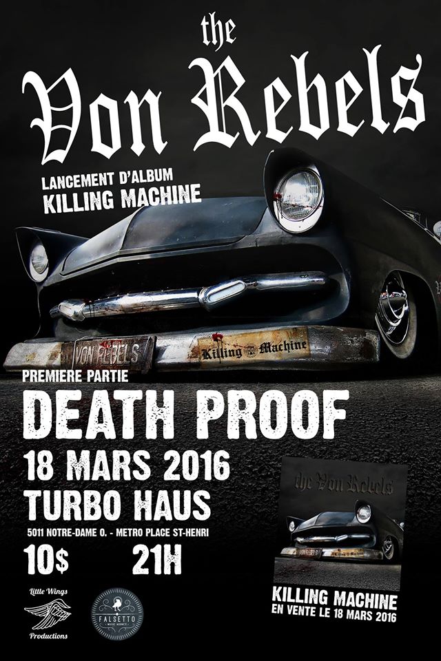 Lancement d'album de The Von Rebels avec Death Proof