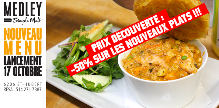 LANCEMENT DU MENU AUTOMNE - HIVER DU MEDLEY SIMPLE MALT