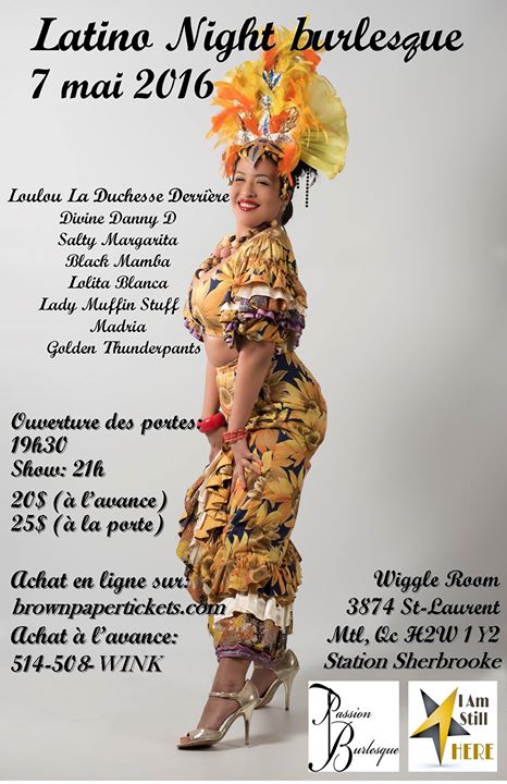 Latino Night Burlesque - Saturday May 7 at The Wiggle Room