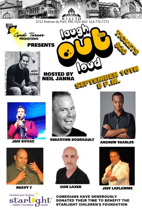LAUGH OUT LOUD fundraiser for THE STARLIGHT CHILDREN'S FOUNDATION
