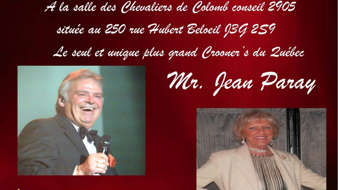 Le Crooner's du Québec sur la rive sud: Jean Paray, Carole Anne Veziau