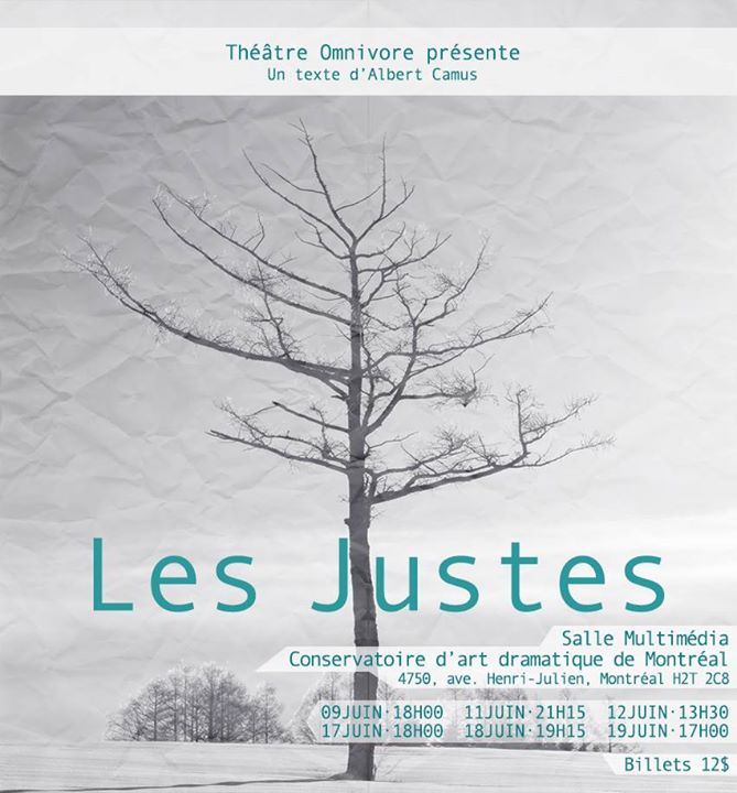 Les Justes d'Albert Camus au FRINGE Montréal