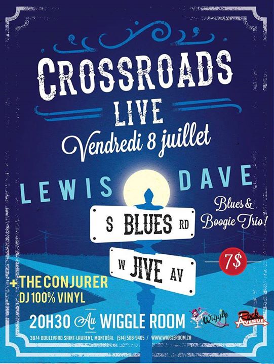 Les soirées Crossroads LIVE: Lewis Dave boogie & blues trio