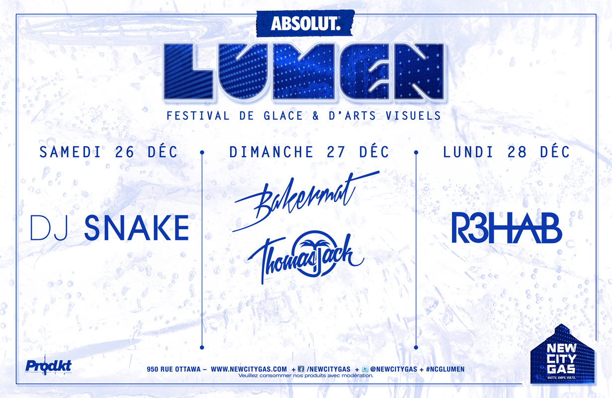 LUMEN au New City Gas - Samedi 26 - Lundi 28 Decembre