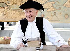 Marché public dans l'ambiance du XVIIIe siècle