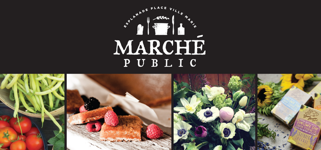 Marché public sur l'Esplanade Place Ville Marie