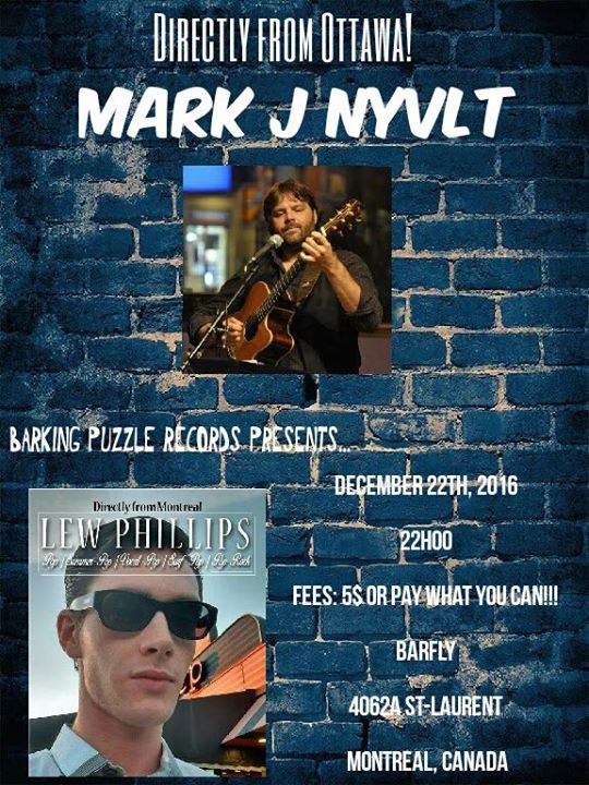 Mark J Nyvlt + Lew Phillips at Barfly!!!