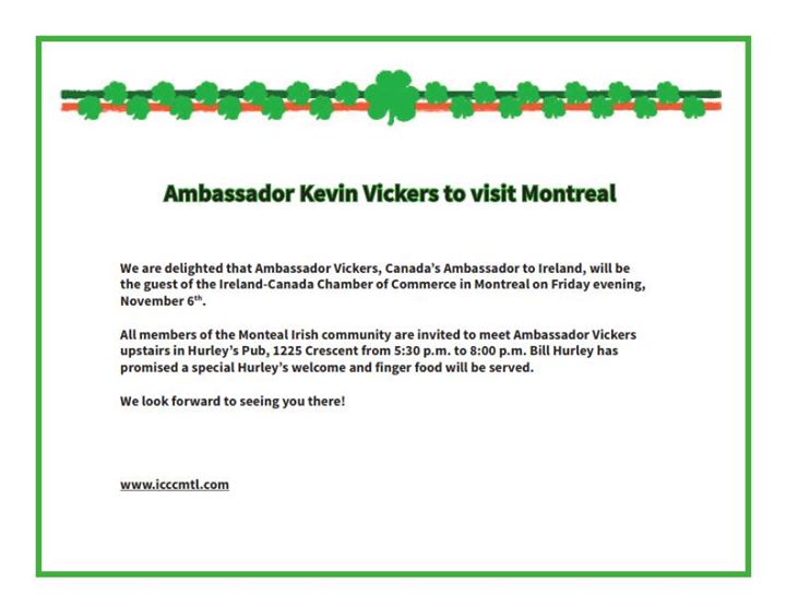 Meet & Greet with Ambassador Kevin Vickers