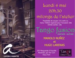 MILONGA DE L'ATELIER--TANGO FUSION--SOUPER CONCERT