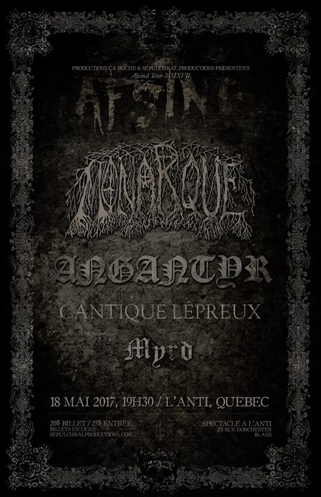 Monarque, Angantyr, Cantique Lépreux et Myrd