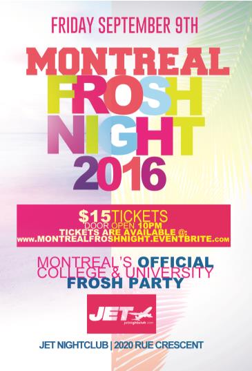 MONTREAL FROSH NIGHT 2016