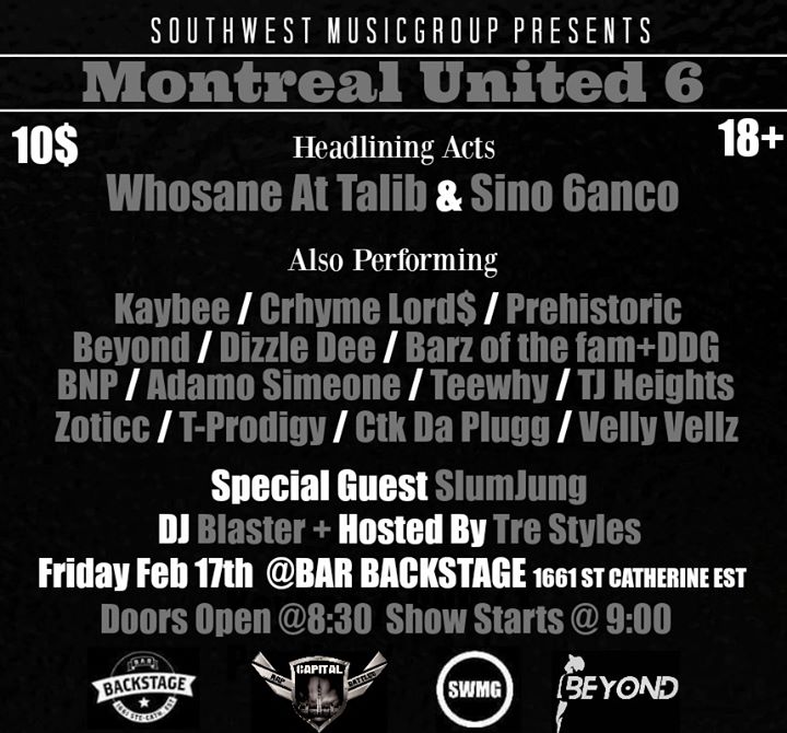 MontrealUnited6/CYs B-Day Bash @BarBackstage Hosted by Tre Styles