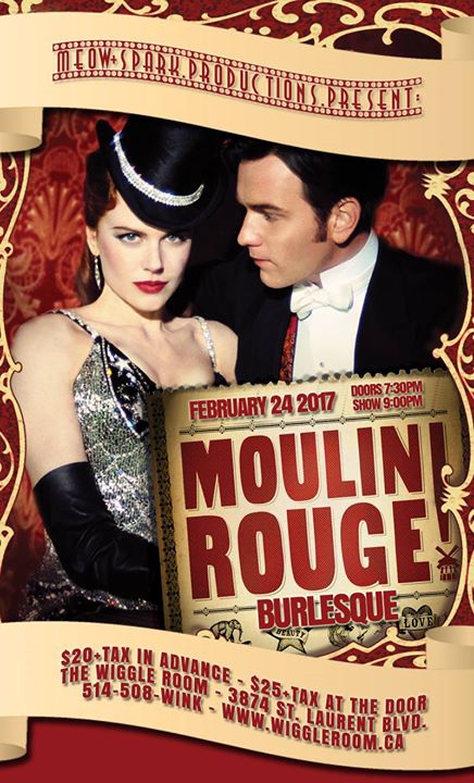 Moulin Rouge Burlesque - February 24 at The Wiggle Room