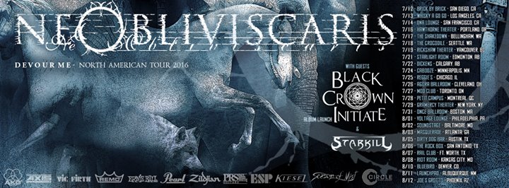 Ne Obliviscaris,Black Crown Initiate,Starkill,Hands Of Despair-28 juillet // Petit Campus
