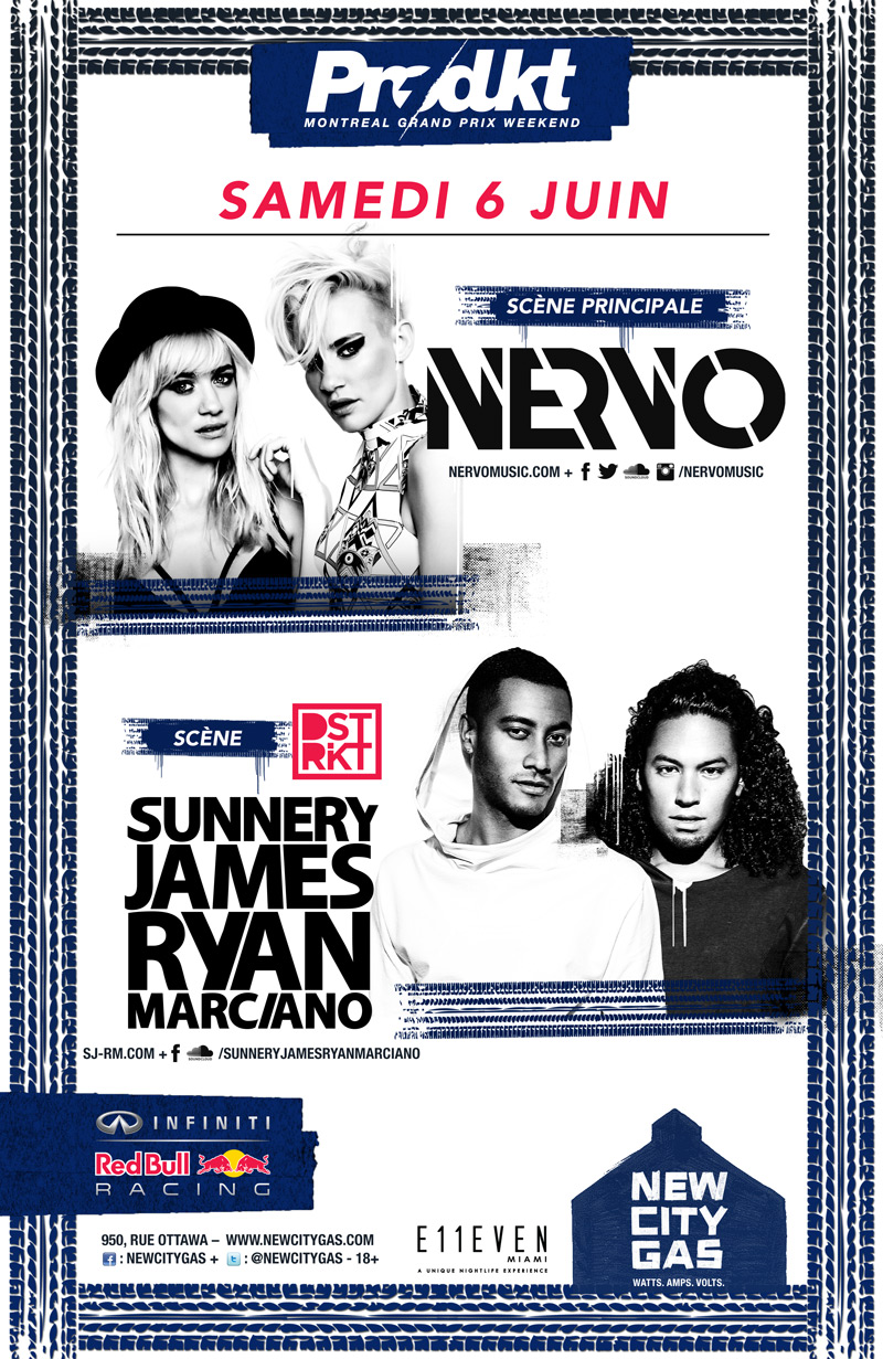 Nervo + Sunnery James & Ryan Marciano au New City Gas | 6 Juin