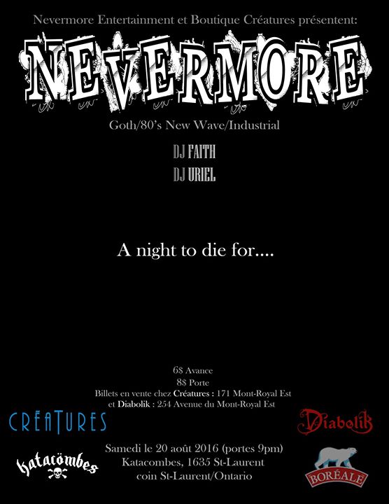 Nevermore, a night to die for.